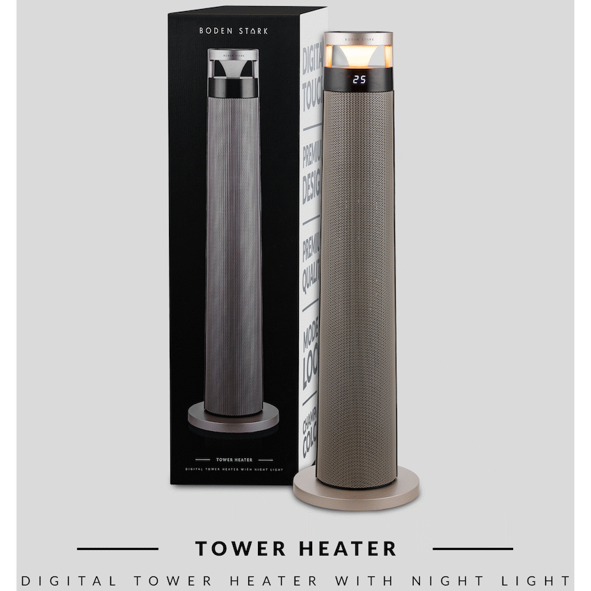 Boden Stark Tower Heater Night Light - Champagne - Guards On Duty Shop & Security Guards