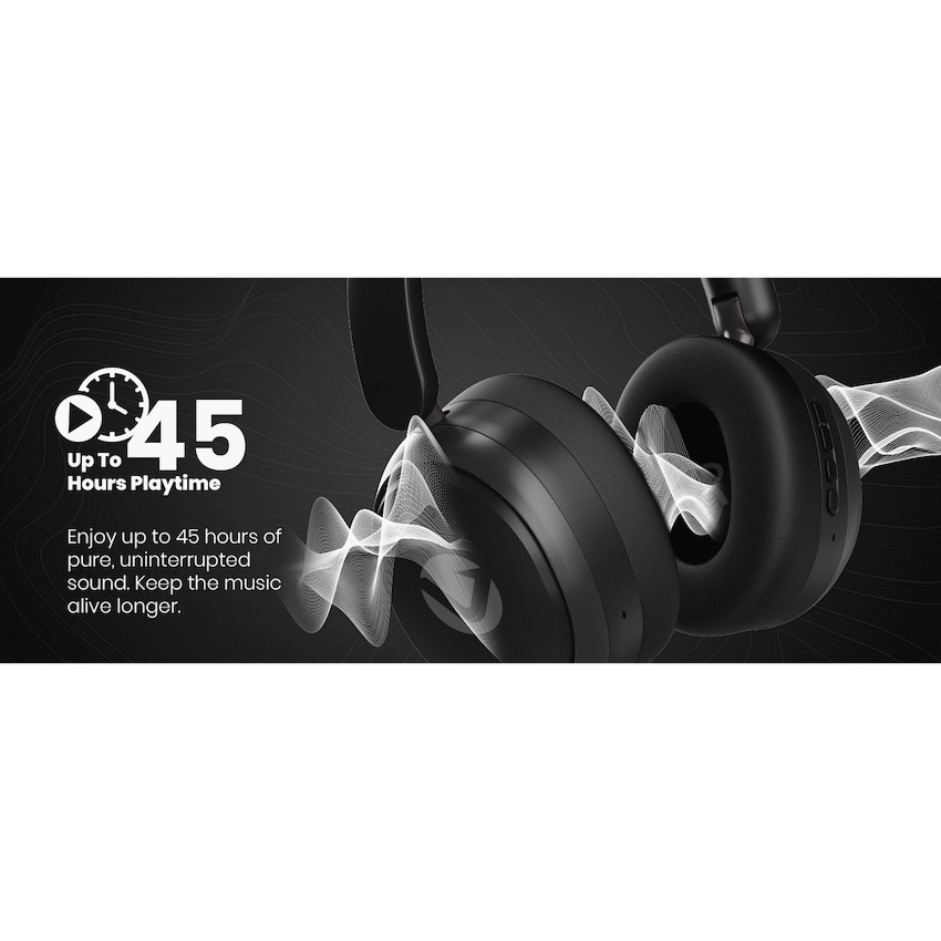 Volkano Lexi Bluetooth Headphone with ANC - Black