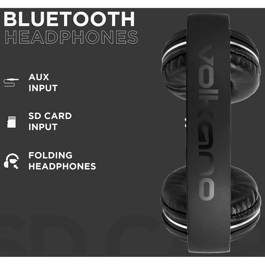 Volkano Cosmic Series Bluetooth Headphones - Black