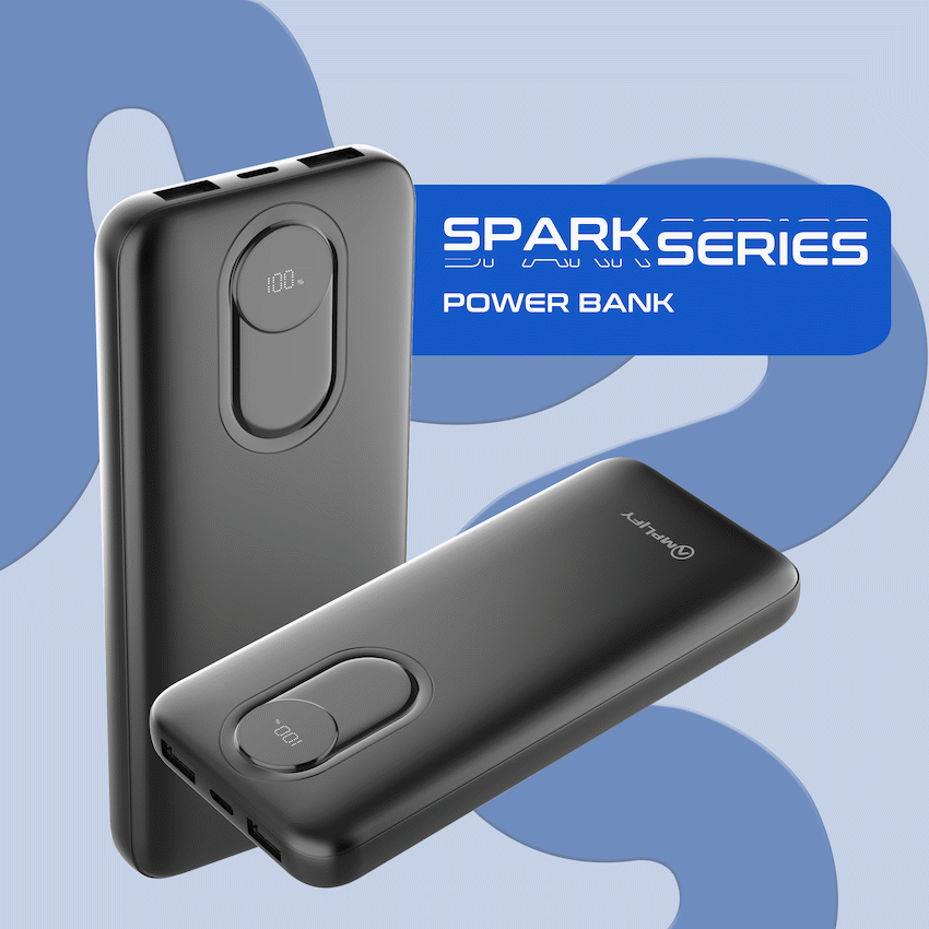 Amplify Spark Series 10000mAh Power Bank - Black - Guards On Duty Shop & Security Guards