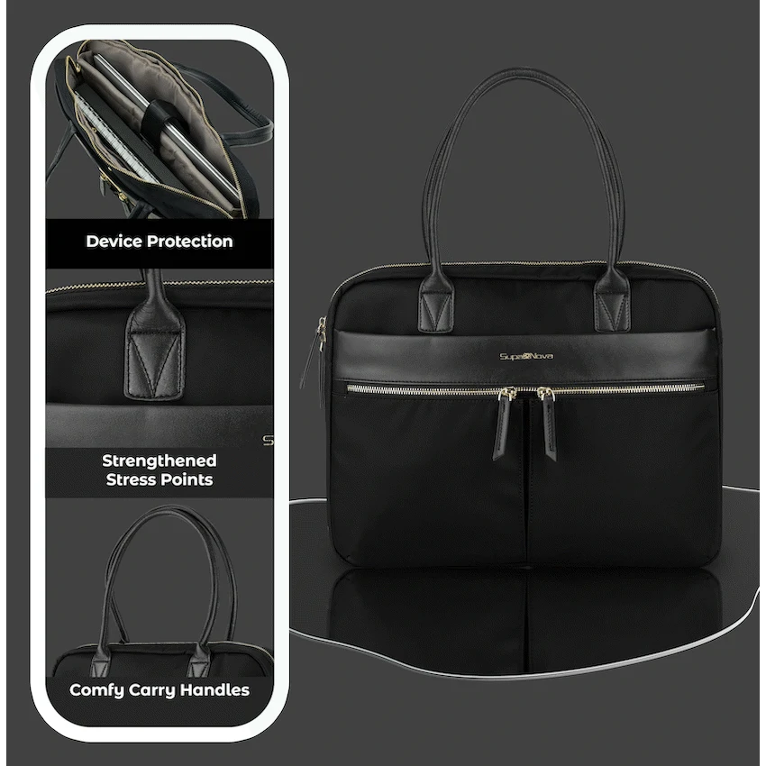 SupaNova Sienna  14.1' Ladies Laptop Bag - Black
