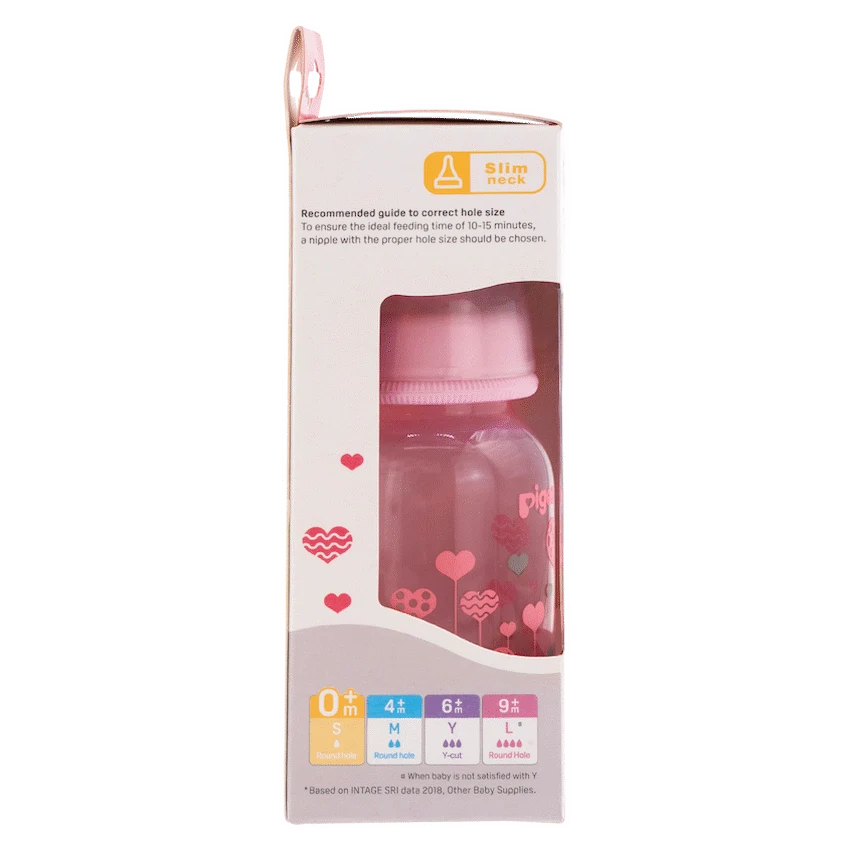 Pigeon Flexible Bottle STD Neck - Pink - 120ml