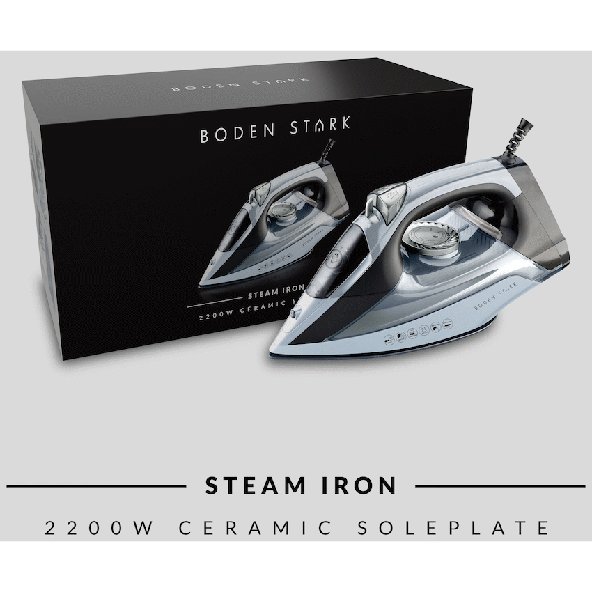 Boden Stark 2200W Ceramic Steam Iron - Guards On Duty Shop & Security Guards