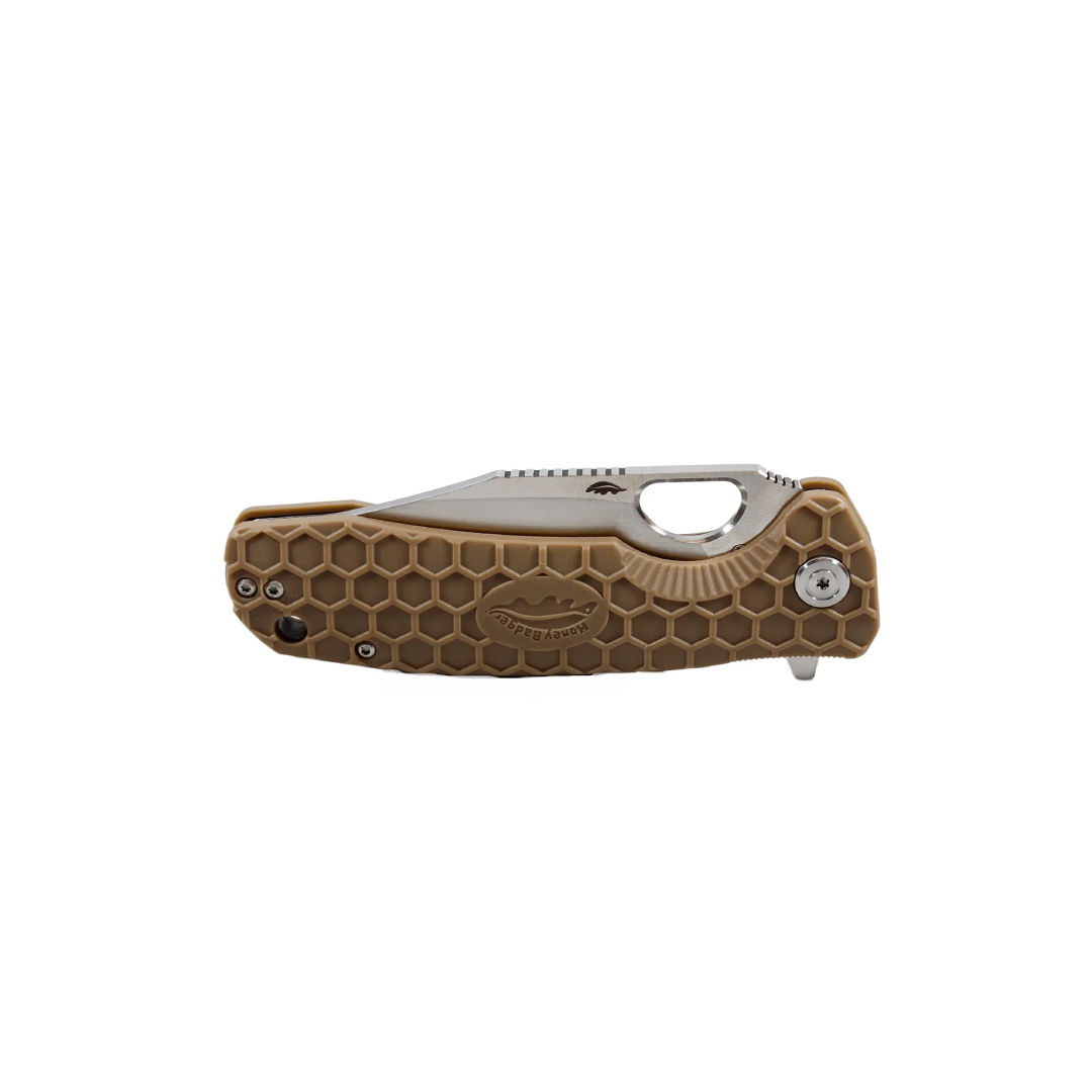 Honey Badger Cpl-Tan H.Badger Clip-Point L/R Medium - HB4070