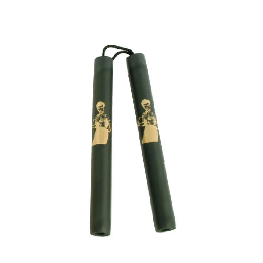 String Foam Chaku w/Bruce Lee Black 12" - E121L