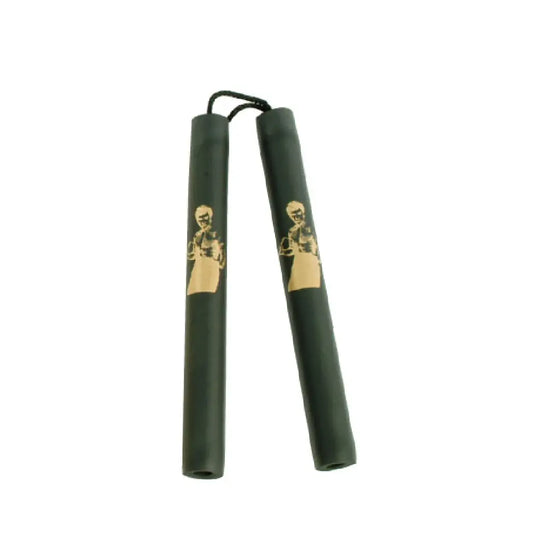 String Foam Chaku w/Bruce Lee Black 12" - E121L