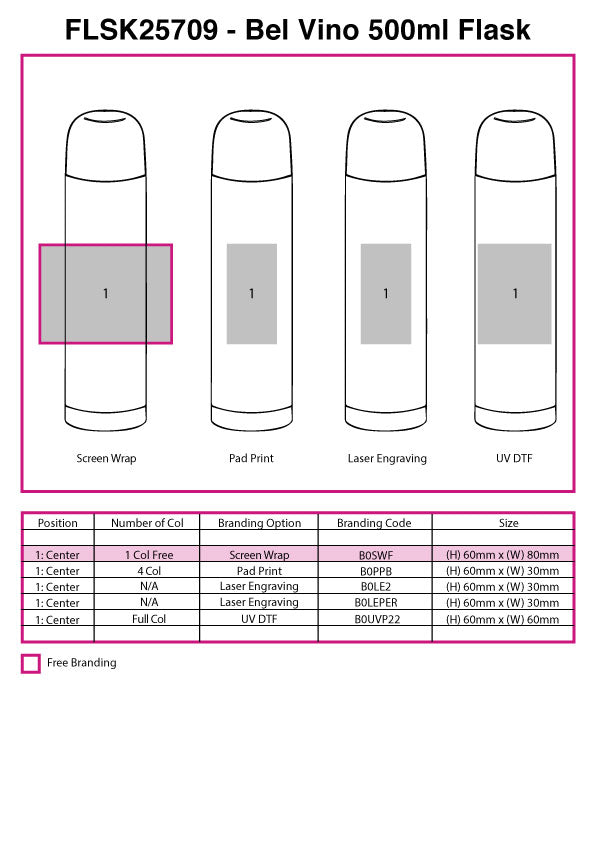 Bel Vino 500ml Flask