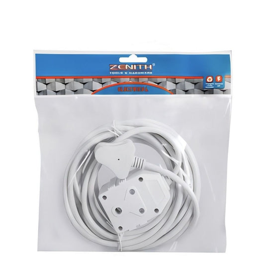 5m Extension Cord 10a Janus Coupler White