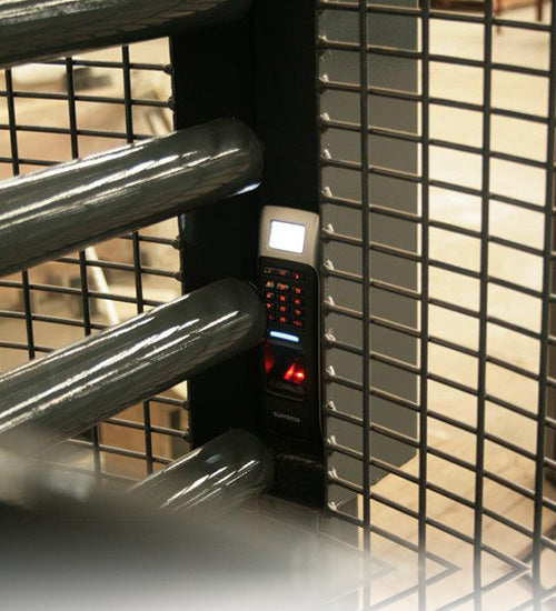 Flow Systems Biometric reader adapter for fitting onto turnstile