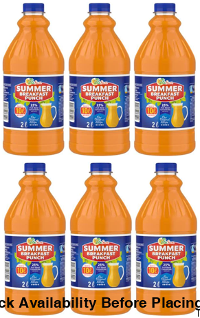 6 X 2L VITA SUN SUMMER BREAKFAST PUNCH (Sold 6 X 2 L Per Case) Vita Sun Summer BREAKFAST PUNCH 2L