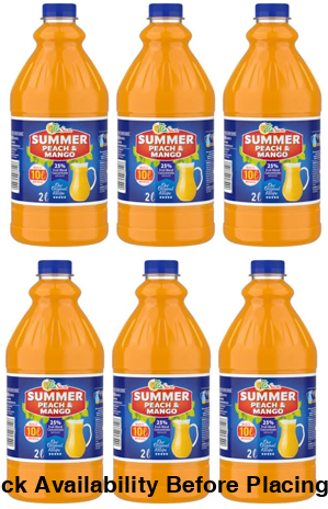 6 X 2L VITA SUN SUMMER PEACH MANGO (Sold 6 X 2 L Per Case) Vita Sun Summer PEACH MANGO 2L