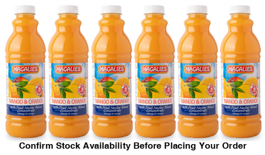 6 x MAGALIES 1 liter Mango / Orange Punch 40% (Sold 6x 1L Per Case) - Magalies Nectar Juice