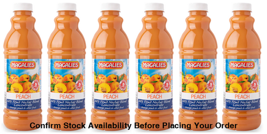 6 x MAGALIES 1 liter Peach 48% Concentrate (Sold 6x 1L Per Case) - Magalies Nectar Juice