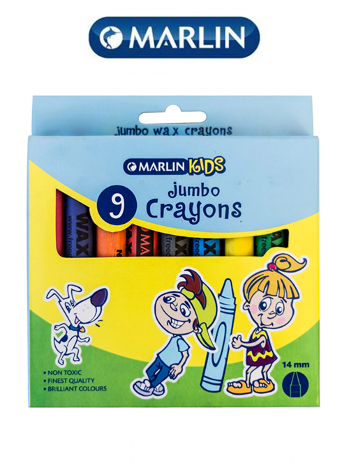 Marlin Kids Jumbo Wax Crayons 14Mm