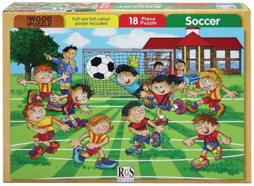 Rgs 18Pc Soccer Wooden Puzzle