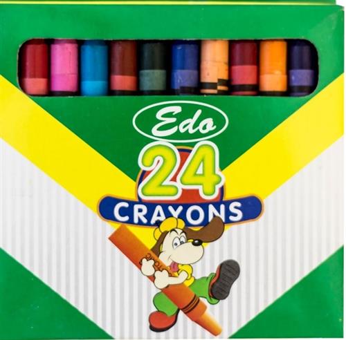 Edo Wax Crayons 8Mm Pack Of 24