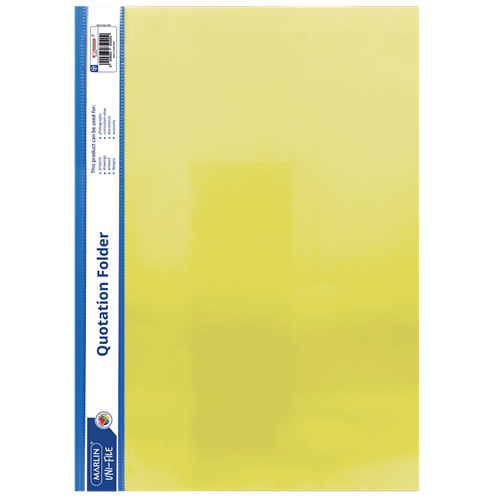 Marlin A4 Quotation And Presentation Folder Yellow