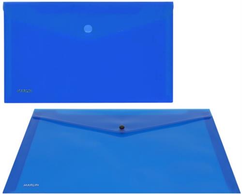 Marlin A4 Blue Carry Folder With Stud