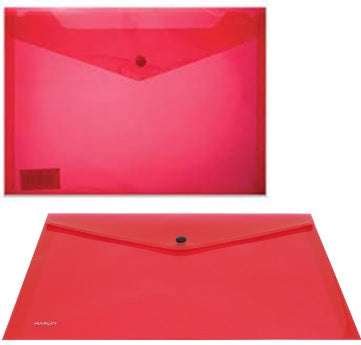 Marlin A4 Red Carry Folder With Stud
