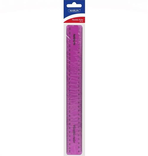 Marlin Flexible 30Cm Ruler Pink