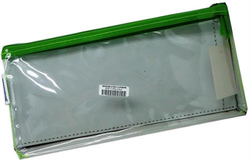 Marlin Clear Pvc 23Cm Pencil Bag Green Zip 23Cm X 11Cm