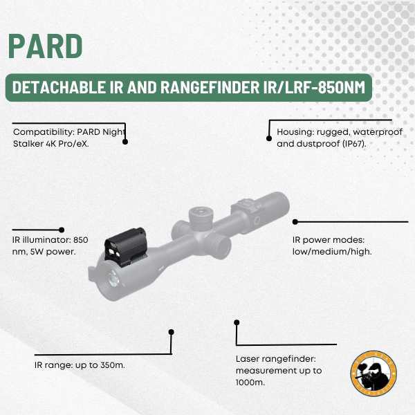 PARD Detachable IR and Rangefinder — IR/LRF-850nm