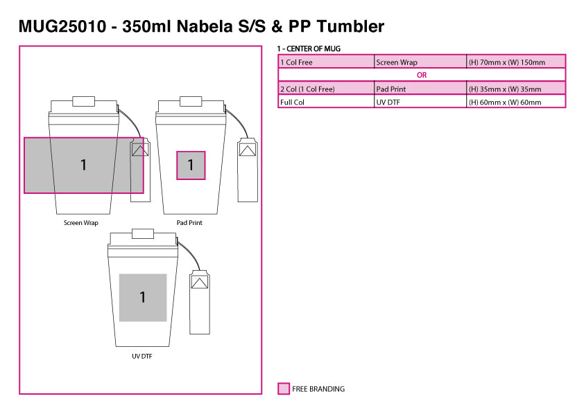 350ml Nabela S/S & PP Tumbler