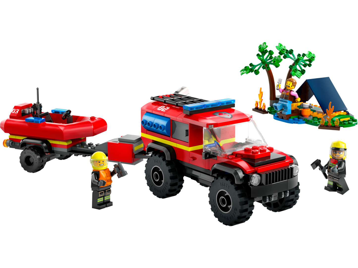 LEGO 4x4 Fire Truck with Rescue Boat — Set 60412