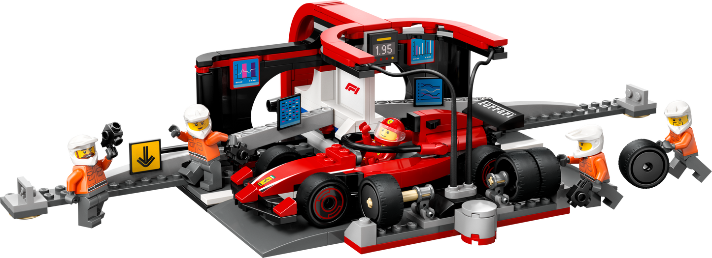LEGO F1® Pit Stop & Pit Crew With Ferrari Car — Set 60443