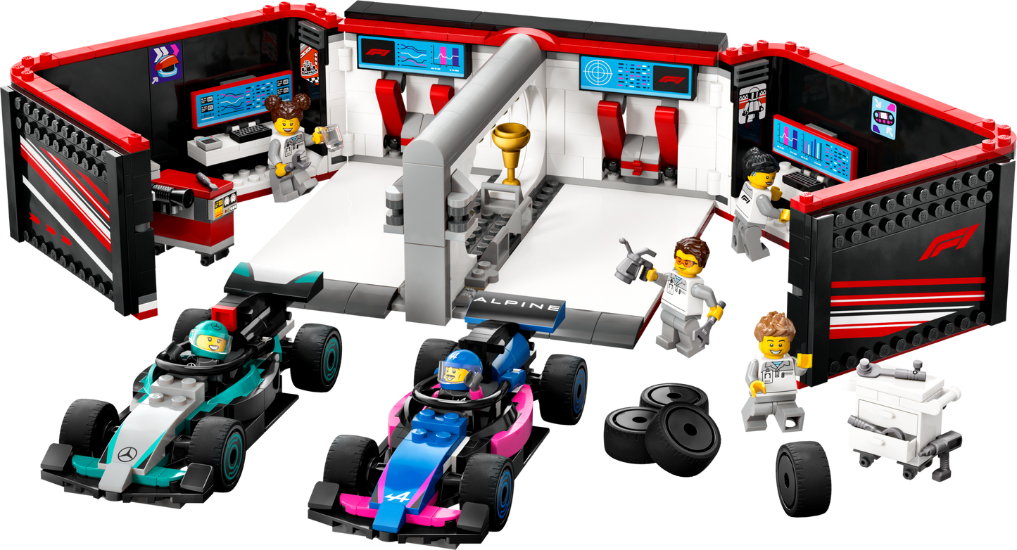 LEGO F1® Garage & Mercede-AMG & Alpine Cars — Set 60444
