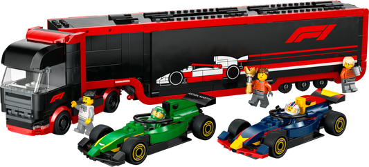 LEGO F1® Truck With RB20 & AMR24 F1® Cars — Set 60445
