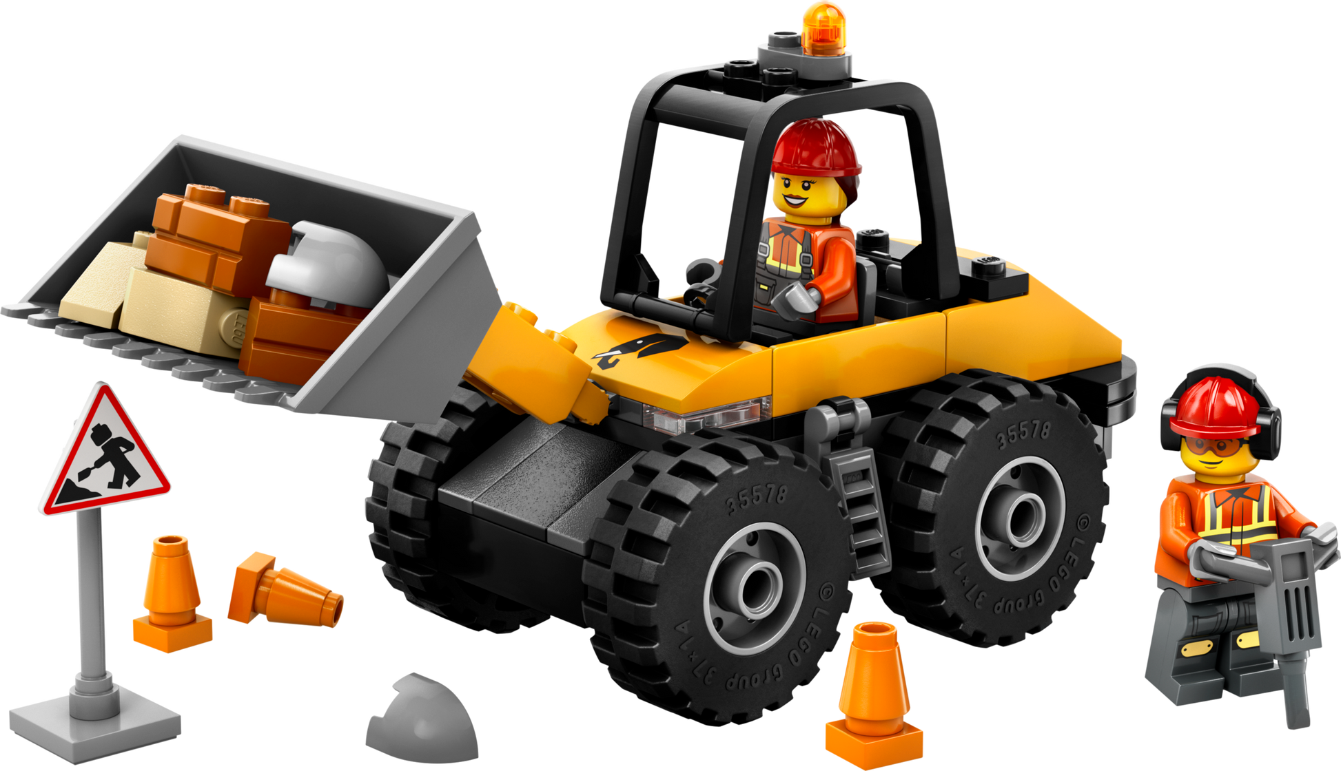 LEGO Yellow Construction Wheel Loader — Set 60450