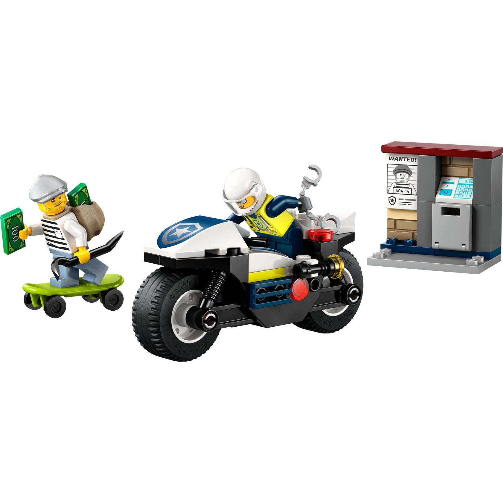 LEGO® City Police Motorcycle Chase Toy, Motorbike Set for Ages 4 and up 60455