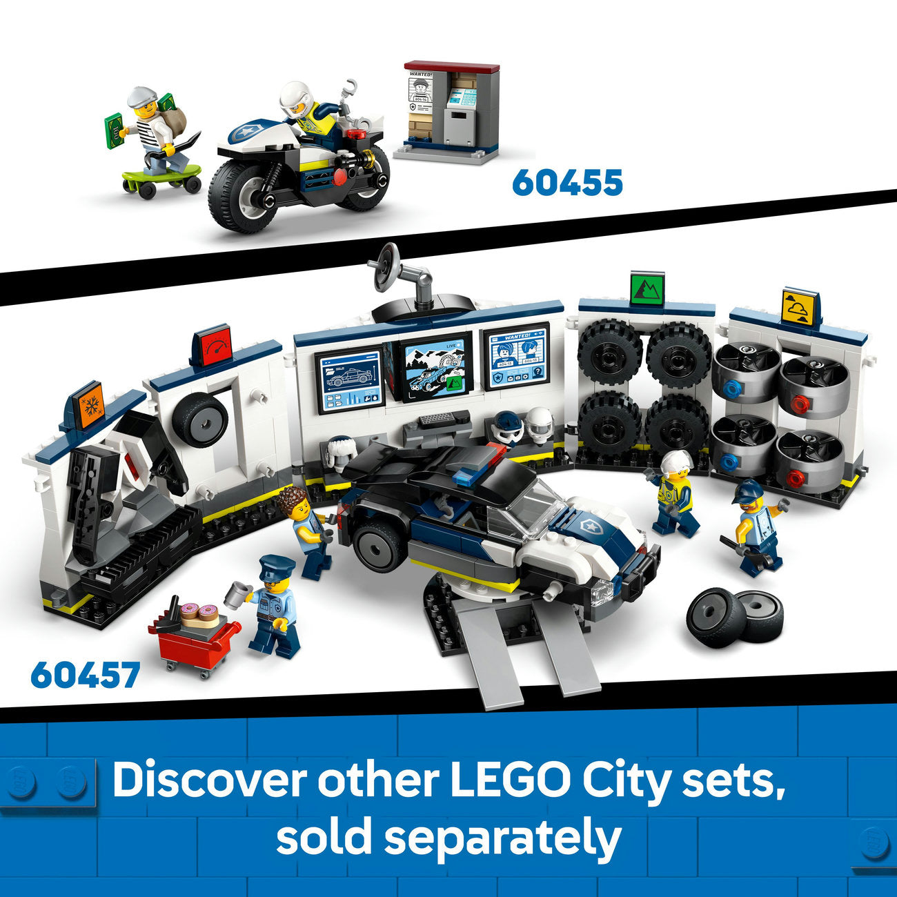 LEGO® City Police Boat Chase Toy with a Floatable Speedboat and Dinghy 60456