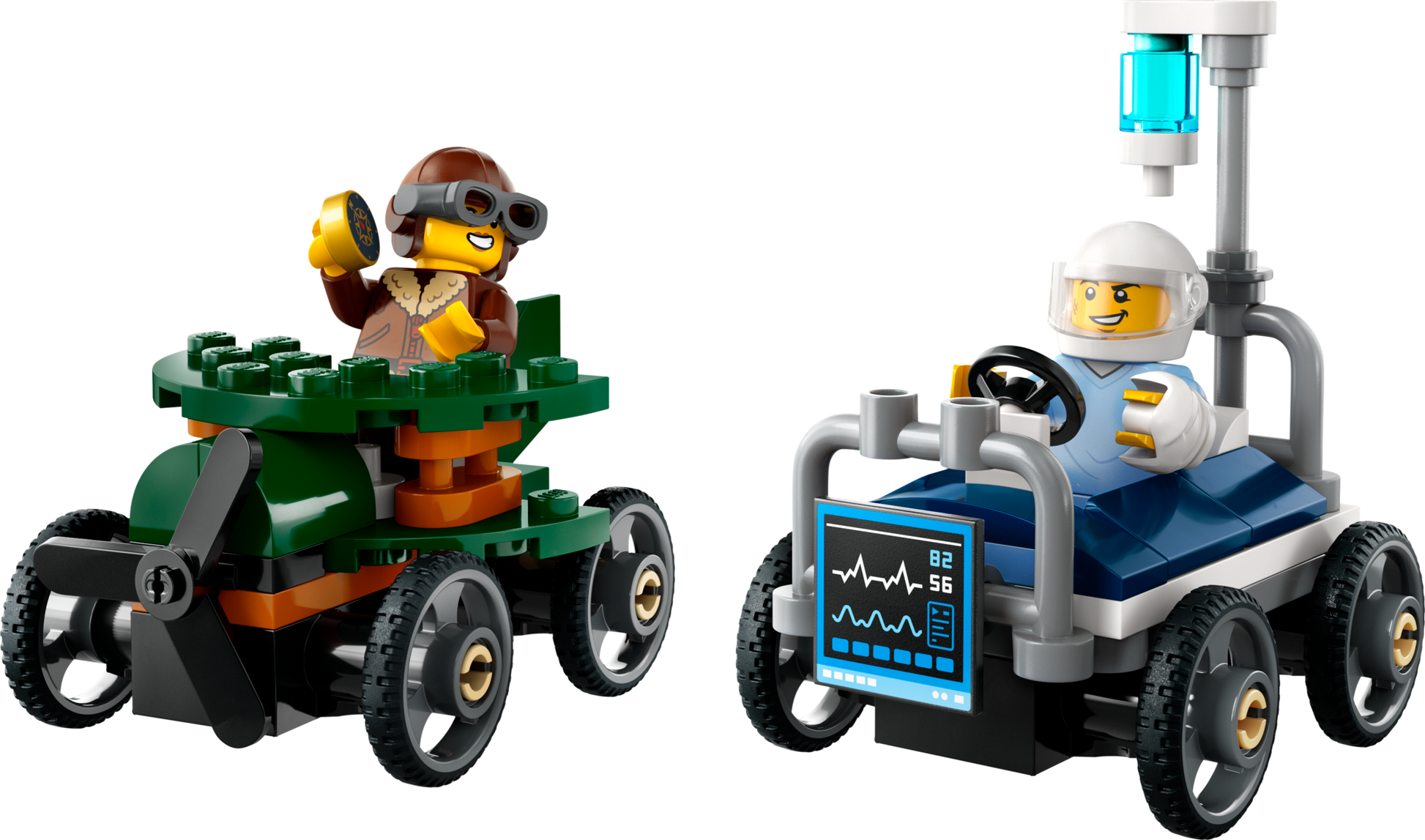 LEGO Airplane vs. Hospital Bed Race Car Pack — Set 60459