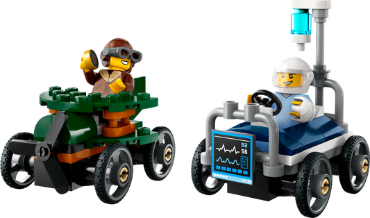 LEGO Airplane vs. Hospital Bed Race Car Pack — Set 60459