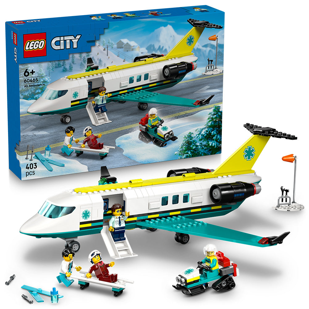 LEGO® City Emergency Air Ambulance Airplane Toy Building Set 60465
