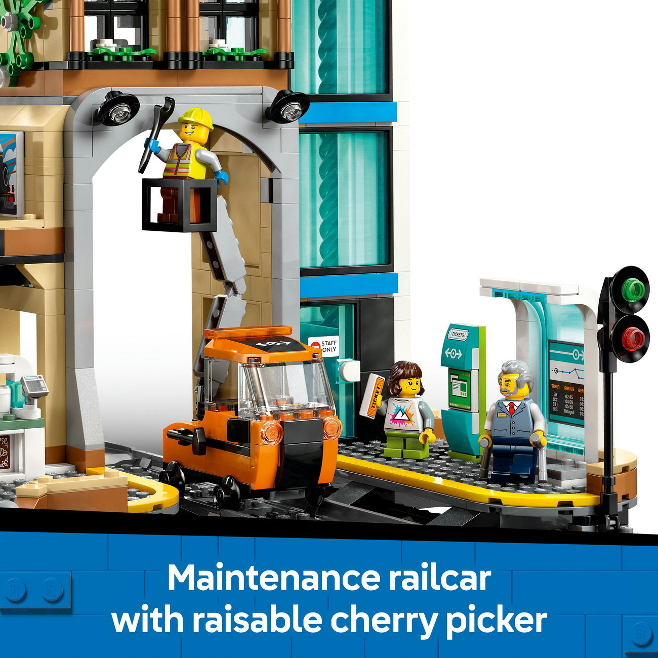 LEGO® City Central Train Station Set for Fans of Construction Toys 60469