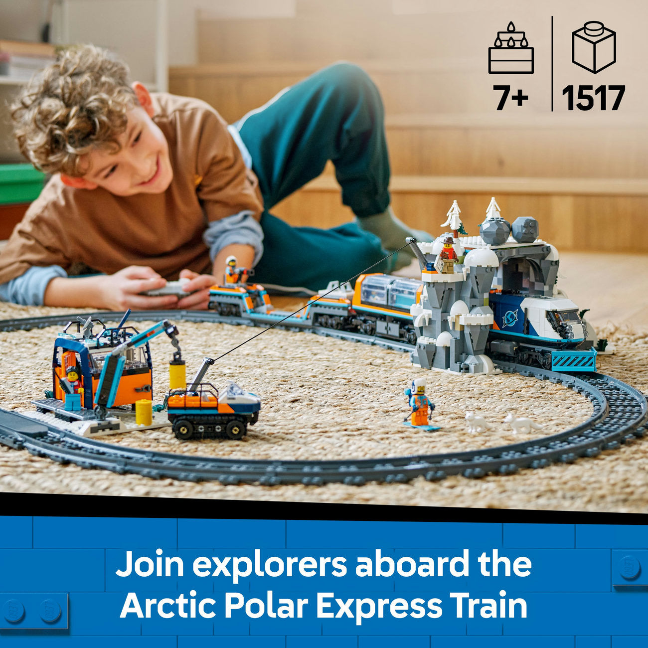 LEGO® City Explorers’ Arctic Polar Express Train Toy Vehicle Set 60470