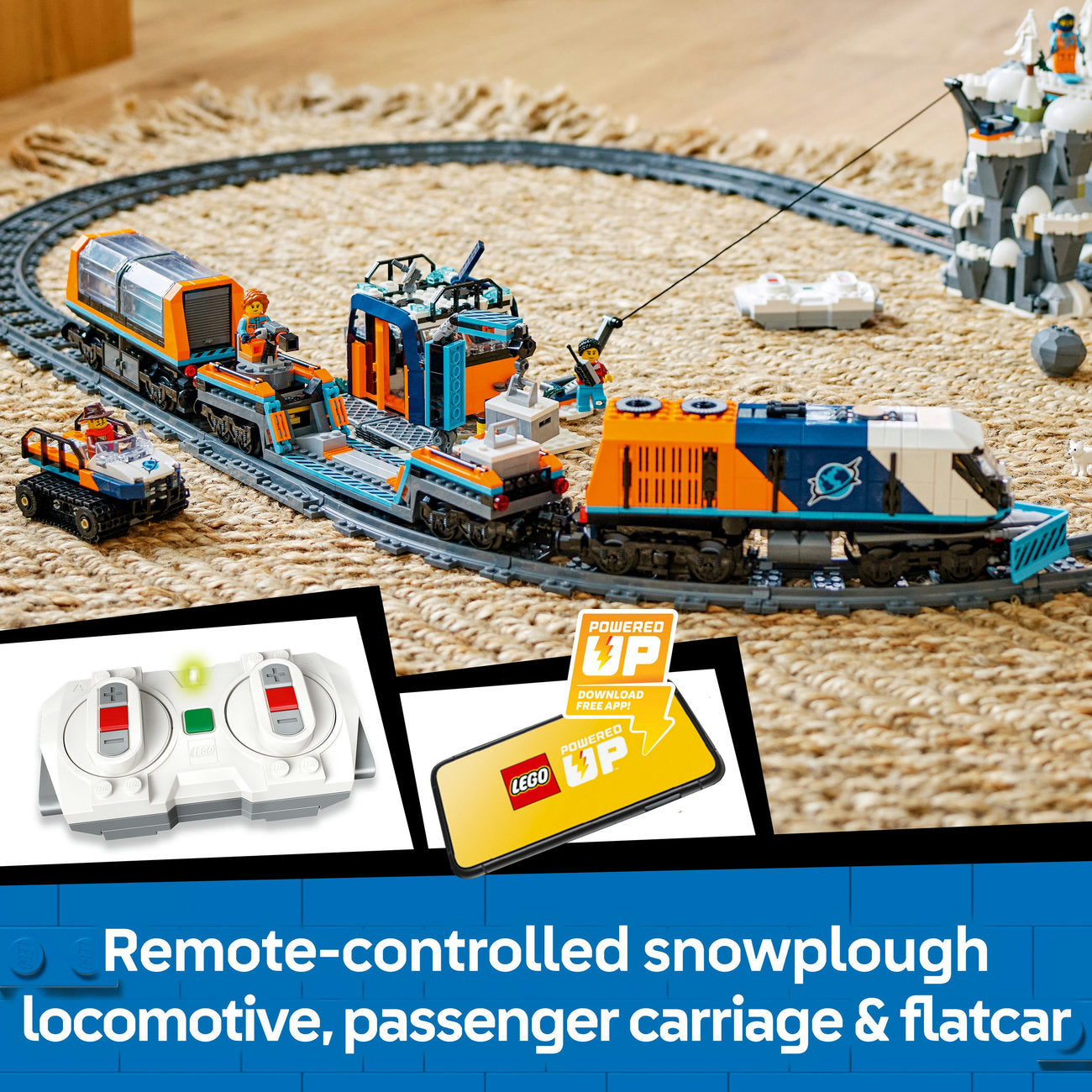 LEGO® City Explorers’ Arctic Polar Express Train Toy Vehicle Set 60470