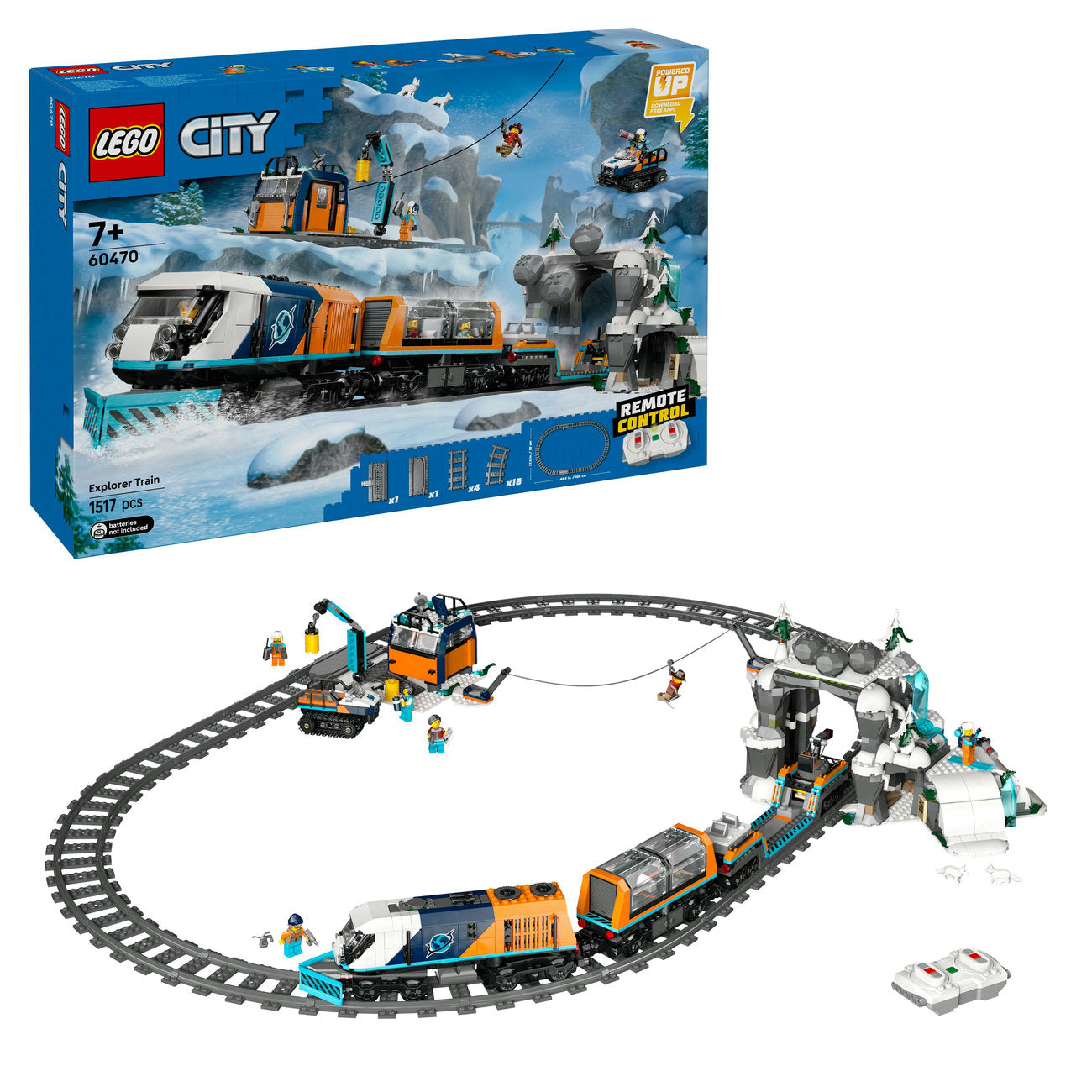LEGO® City Explorers’ Arctic Polar Express Train Toy Vehicle Set 60470