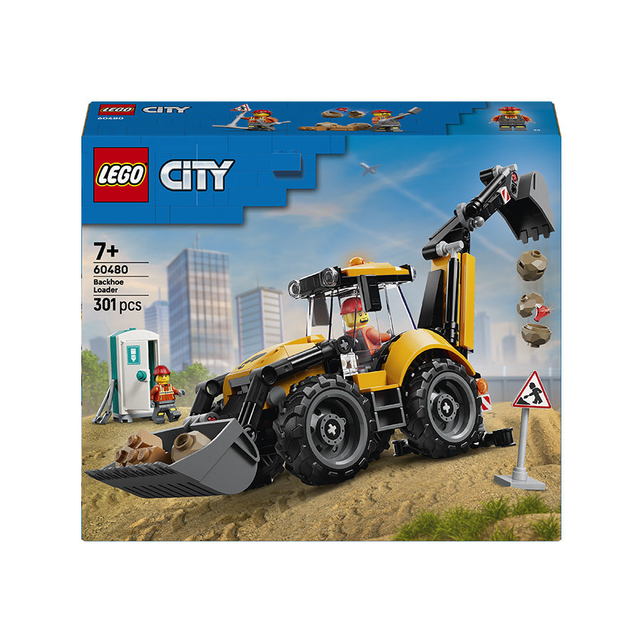 LEGO® City Yellow Backhoe Loader - Construction Toy 60480