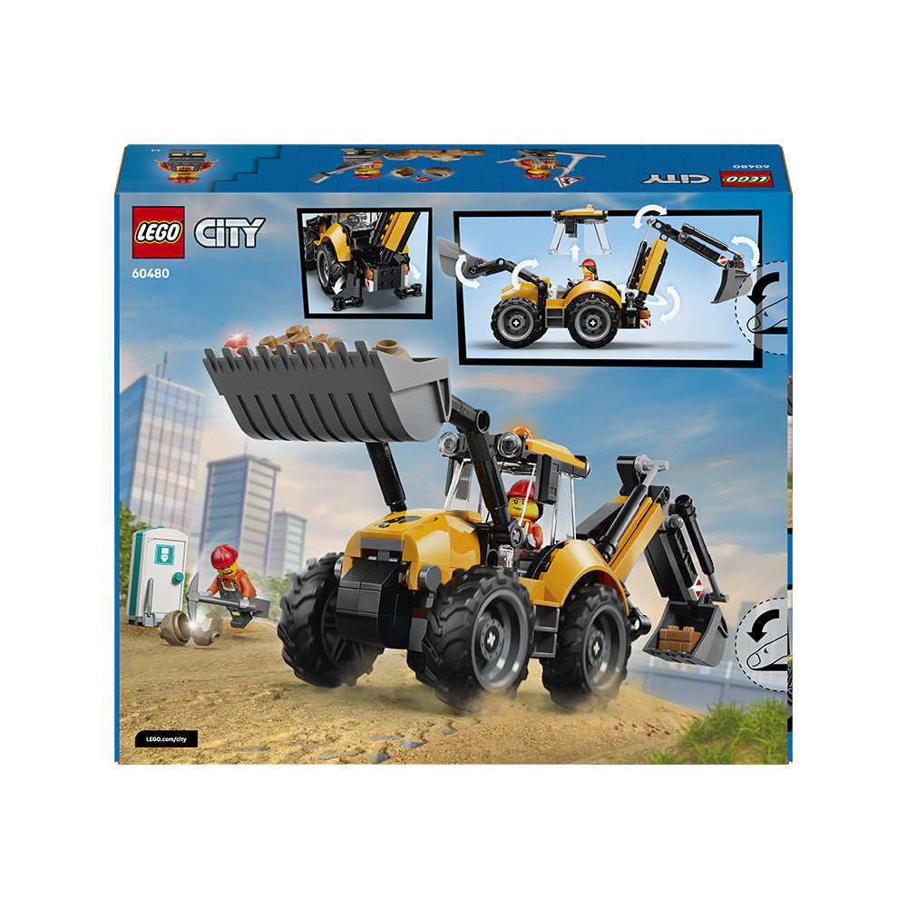 LEGO® City Yellow Backhoe Loader - Construction Toy 60480