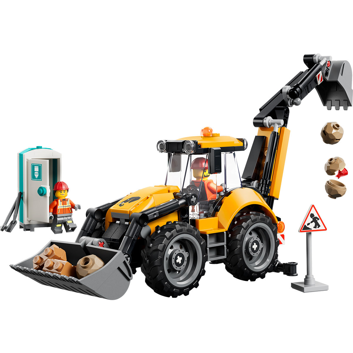 LEGO® City Yellow Backhoe Loader - Construction Toy 60480