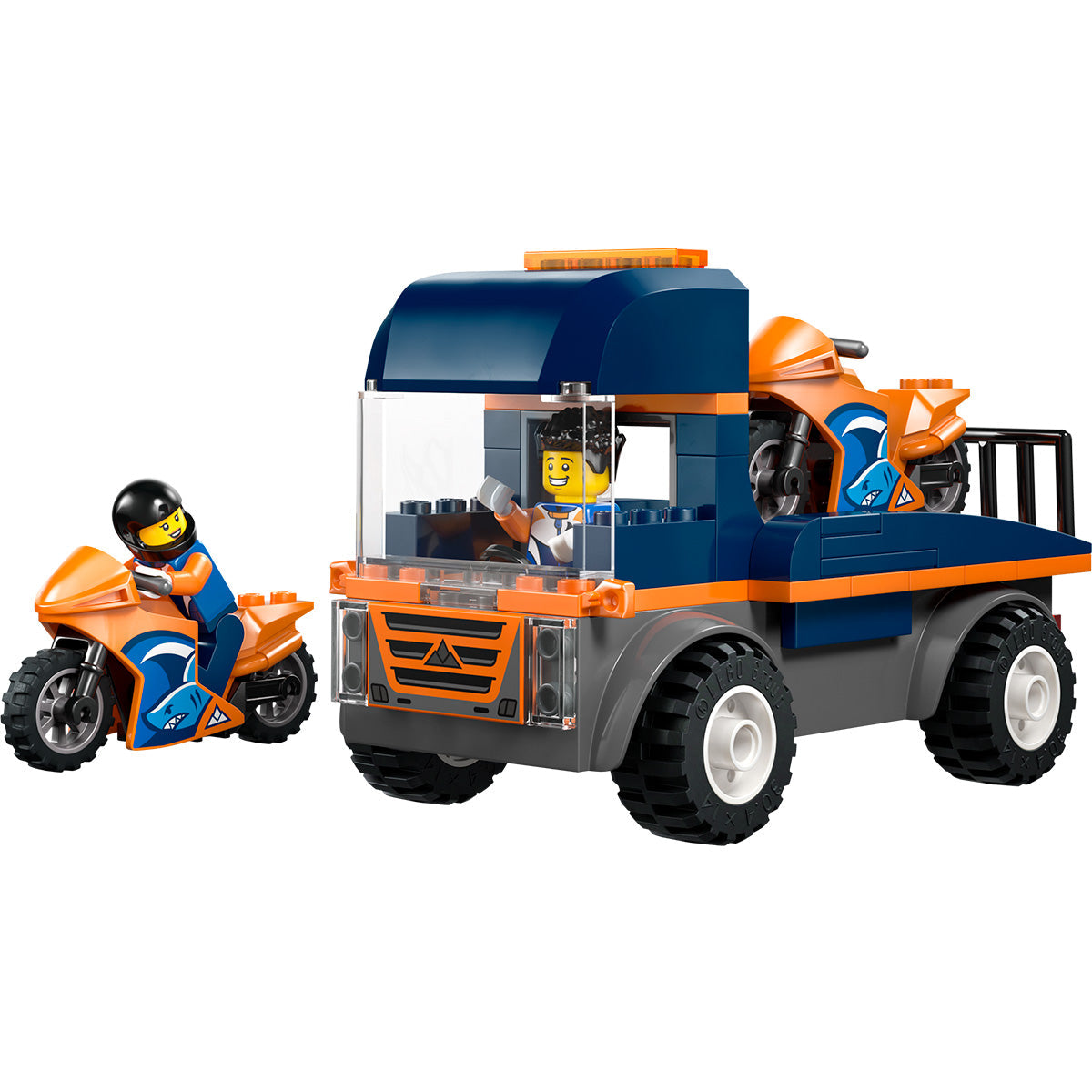 LEGO® City Motorcycle Transporter Toy and 2 Minifigures 60491