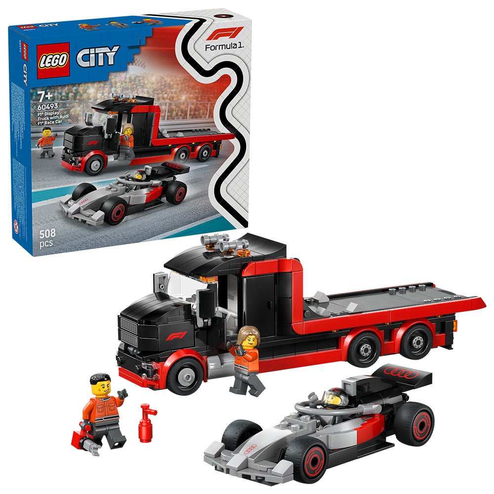 LEGO® City F1® Display Truck with Audi F1® Race Car Toy 60493