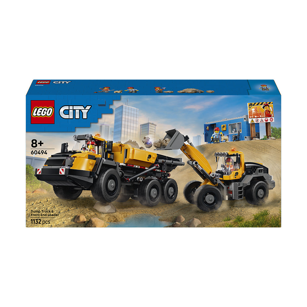 LEGO® City Dump Truck & Front End Loader Construction Toy 60494