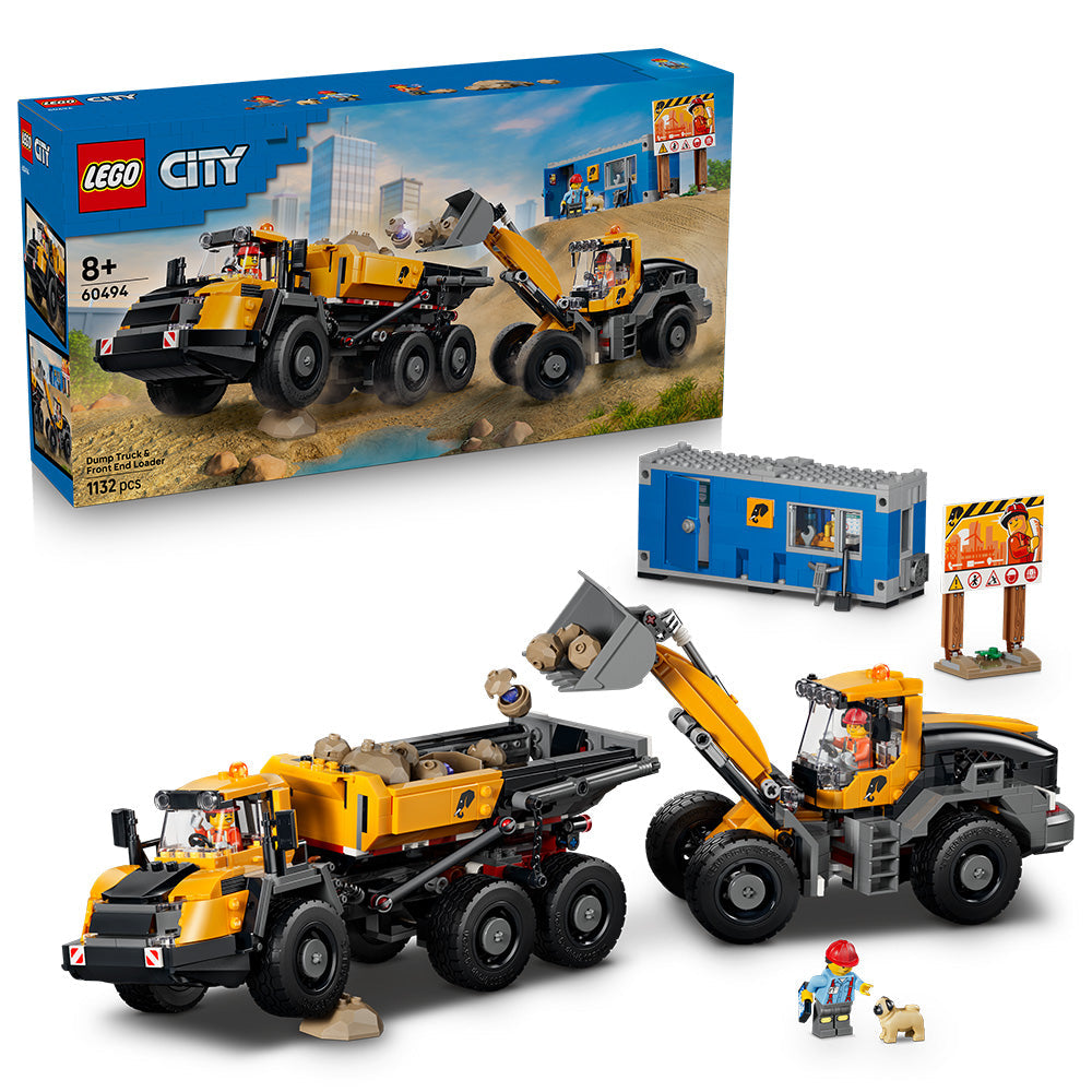 LEGO® City Dump Truck & Front End Loader Construction Toy 60494