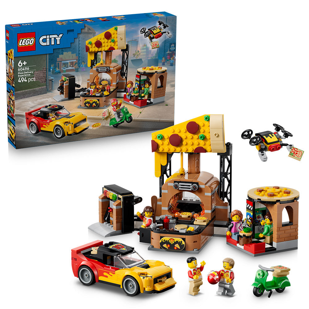 LEGO® City Pizza Delivery Experience with Vehicles 60496