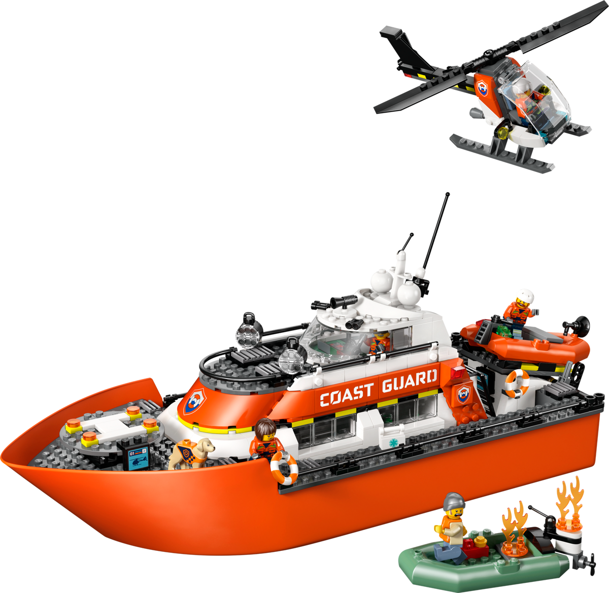 LEGO Coast Guard Rescue Boat & Helicopter — Set 60504